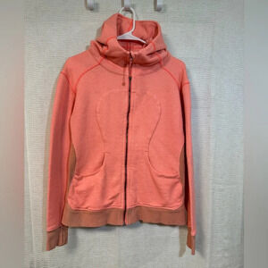 Lululemon Peach Full Zip On the Daily Hoodie Size 4